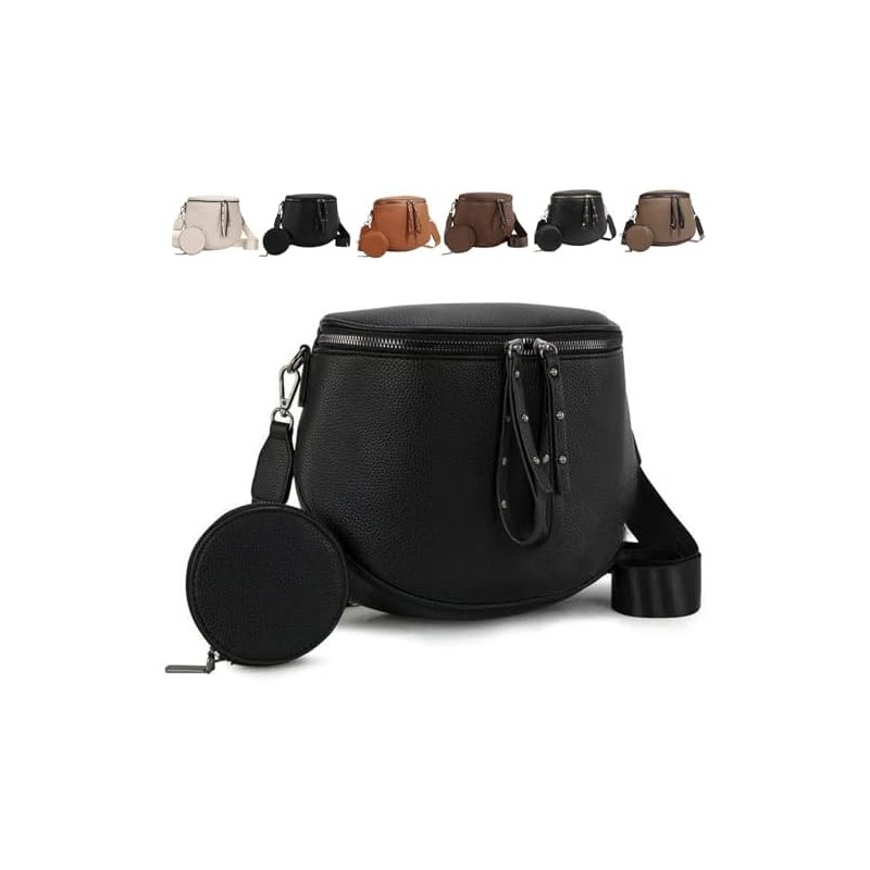 Large Leather Fanny Pack Crossbody Sling Bags With bum bags