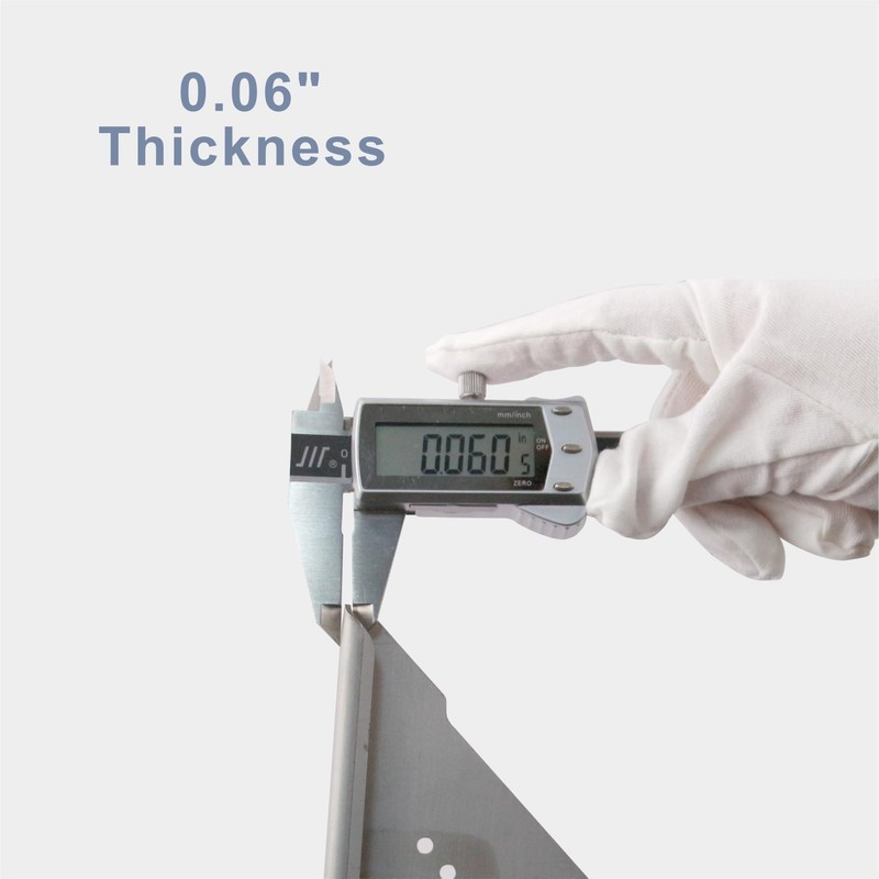 HIDROP 10" Brushed Nickel Corner Shower Shelf, No Drill 304