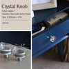 JEREVER 2 Pack Glass Crystal Knobs Brushed Nickel Drawer Pull