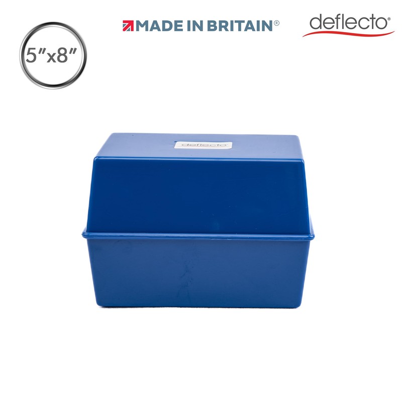 Deflecto Value Size 8 x 5 Index Card Box -