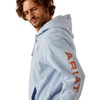 ARIAT Men's Logo Hoodie, Sage Heather, Large