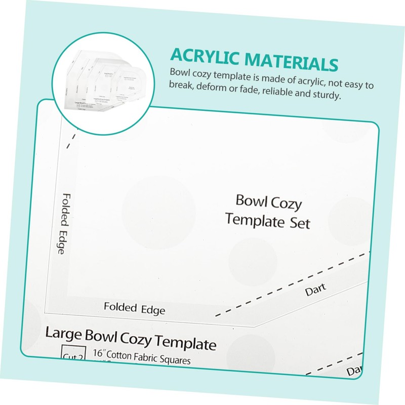 LIFKOME 3pcs Acrylic Sewing Ruler Professional Bowl Batting Templates for