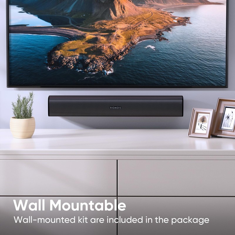 RIOWOIS Sound Bar for Smart TV, Soundbar for TV with