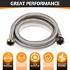 10-Pack HeSun 5 Ft Washing Machine Hose, 3/4" FHT Stainless