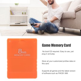 FMCB 8MB Memory Card Free McBoot 1966 for Playstation2 Game Console, High Speed Plug and Play Retro Video Game Program Card, Portable External (Orange)