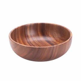 8 Inch Wooden Salad Bowl, Walnut Wood Serving Bowl for Pasta and Fruit