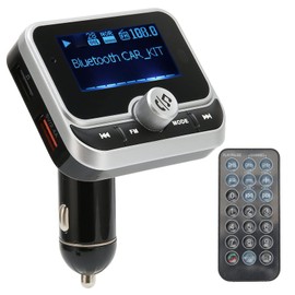 Bewinner Bluetooth FM Transmitter for Car, Wireless Bluetooth FM Radio Adapter with 1.8 Inch Screen, 2 USB Ports, Car Charger, Music Player Car Kit