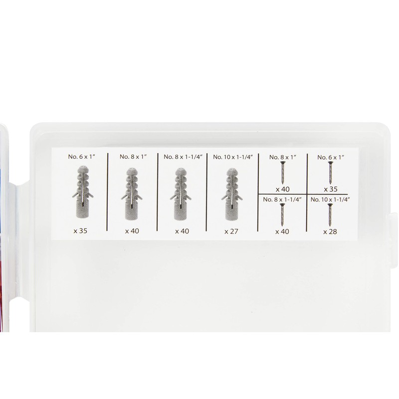 Blue Spot 40542 285PCE Anchor/Metal Screw Assortment, Set of 285