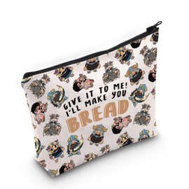 JXGZSO Dungeon Anime Lover Gift Give It To Me I'll Make You Bread Dungeon Meshi Characters Makeup Bag Dungeon Foodie Gift, Give It to me I'll make you bread