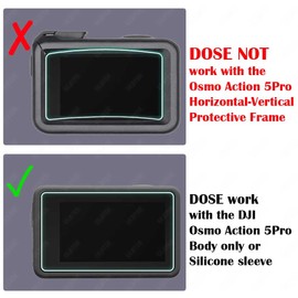 ULBTER Screen Protector for DJI OSMO Action 5 Pro Camera + Lens cap Cover [2+6 Pieces], 0.3mm 9H Hardness Tempered Glass Protector, Anti-Scrach Anti-Bubble