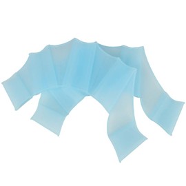 Ongwan Swim Gloves Two Hands 1 Pair Diving Gloves Webbed Gloves Swimming Paddle Diving Fins Increase Propulsion Blue (L)
