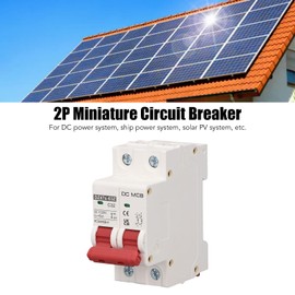 DZ47S-63Z-2P, 1000V 32A, DC Isolator Switch Solar with DIN Rail, 2P Small Circuit Breaker 6000A Breaking Capacity Solar PV System Mini Circuit Breaker DC1000V 32A