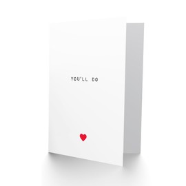 Artery8 Valentines Day Greeting Card Fun Funny Humour You'll Do For Him or Her