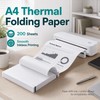A4 Thermal Printing Paper for Portable Printers – 200-Sheet Folded