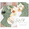 EVSGSONL 10 Pack Cheesecloth Table Runner Sage Green,10 ft Gauze