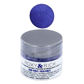 Roxy & Rich Hybrid Sparkle Dust Powder Food Color 2.5 Grams, Blue-Violet