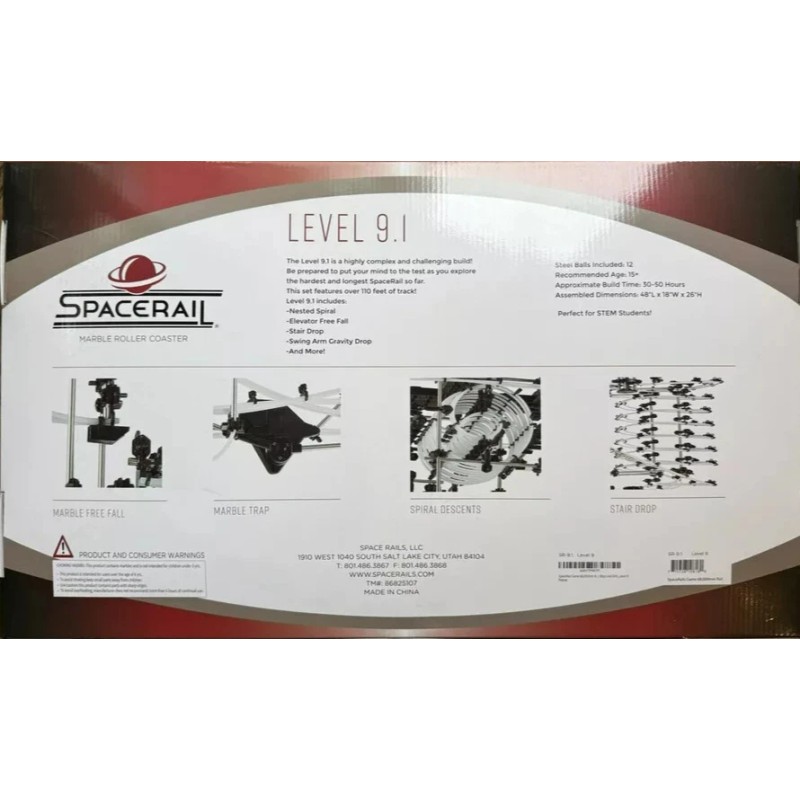 Spacerail Marble Roller Coaster Run - Level 9.1 STEM Project