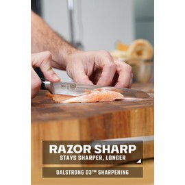 DALSTRONG Utility Knife - 6 inch - Gladiator Series Elite - Forged High-Carbon German Steel Kitchen Knife - Black G10 Handle - Paring Cooking Knife Gift - Chef's Knife - Sheath - NSF Certified