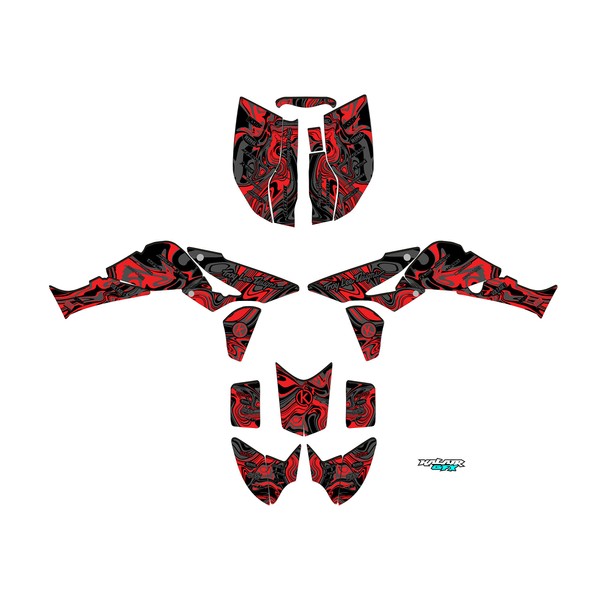 Kalair GFX Graphics Kit for Honda TRX 450R (2006-2017) Snagged