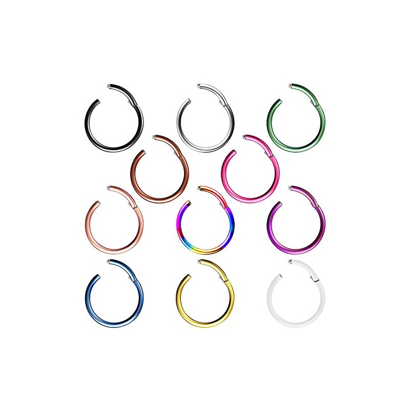 Piercingfaktor Universal Titanium G23 Piercing Hinge Clicker Ring Septum for