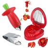 3 Pcs Strawberry Huller Tool, Strawberry Cutter,Stainless Steel Core Pit