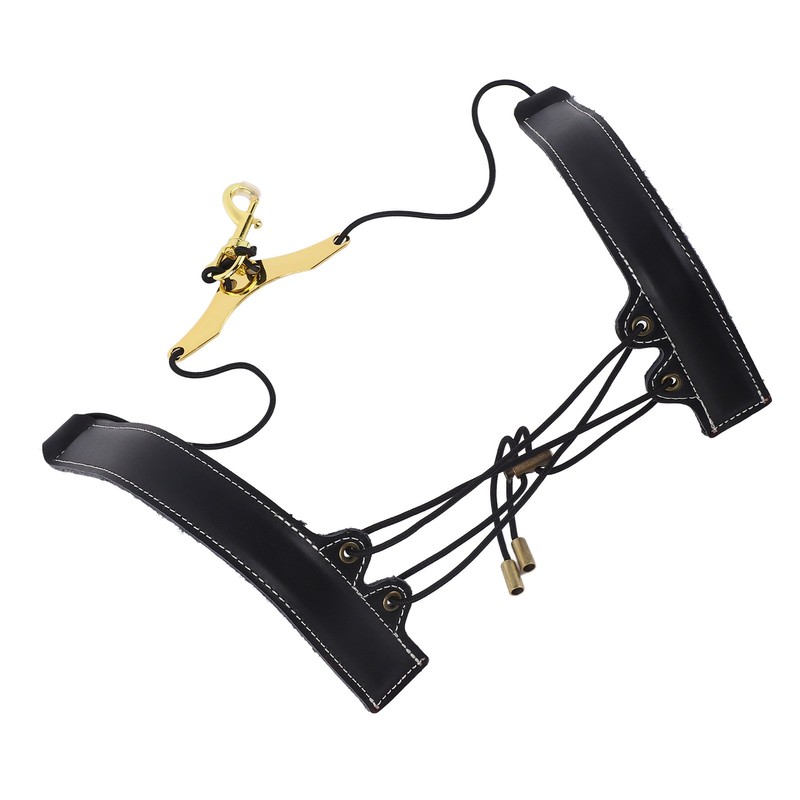 Saxophone Double Shoulder Strap Artificial Leather Length Adjustable Alto Tenor