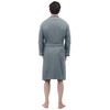 NY Threads Men's Robe Cotton Blend Knit Bathrobe, Medium, Grey