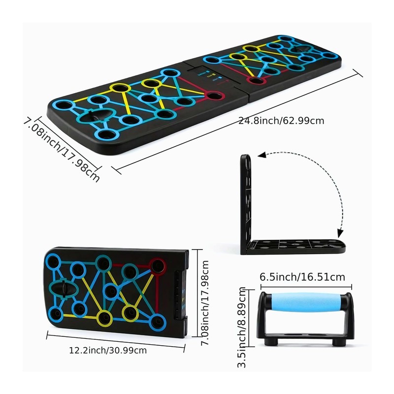 Push Up Board, 14-in-1 Foldable Push Up Bar System for
