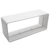 Kair Rectangular Straight Connector 220mm x 90mm Flat Pipe Joint