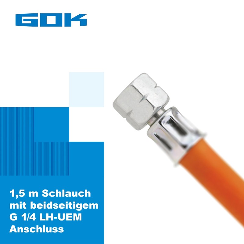 GOK Regler Schlauch Set 50 mbar 150 cm