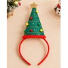 Christmas Tree Hat Headband, 3D Felt Santa Hat Holiday Hair