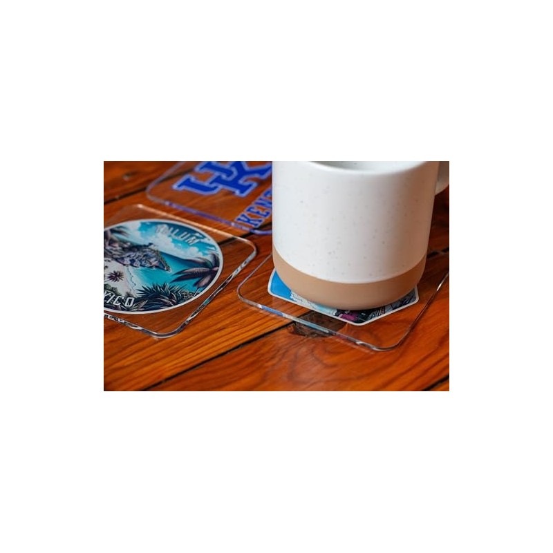 Monaco Monaco Souvenir-Home Decoration 4x4-Inch Coaster Acrylic 4 Pack