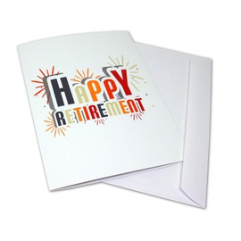Small World Greetings Large Happy Retirement Card - Blank Inside With Envelope - 11.75" x 9" - Giant Retirement Card for Coworkers, Employees, Friends or Family