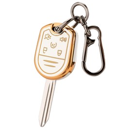 CHATYYD Key Fob Cover for Ford with Keychain,Soft TPU Car Key Cover Case for Ford Expedition Explorer Flex Taurus Lincoln MKX