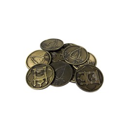 The Broken Token - Assassin Gold Fantasy Coin - 30mm Metal Novelty Coins - Cosplay and TTRPG Game Pieces - Pack of 10