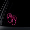 Hibiscus Flower on Flip Flop Car Decal / Sticker -