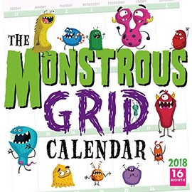 The Monstrous Grid 2018 Calendar Wall Calendar (CA0184)
