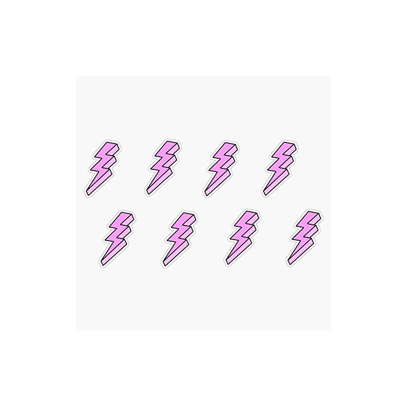 Lightning Bolt (Pink) Bumper Sticker Vinyl Decal 5"