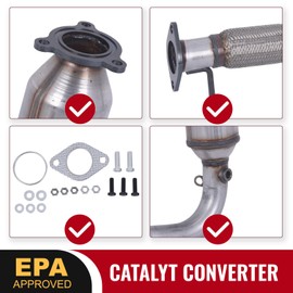 TOPAZ 16581 Catalytic Converter Flex Pipe Compatible with Chevy Equinox GMC Terrain 2010-2014 Chevy Captiva Sport 2012-2015 2.4L EPA Compliant 59521 50507 -(Not Fits PZEV)