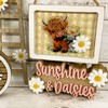 AGD Spring Decor - Daisy Sunshine Highland Cow Ladder Tier