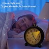Battery Alarm Clock,Night Light,Vintage Hangable Super Silent Non Ticking Analog