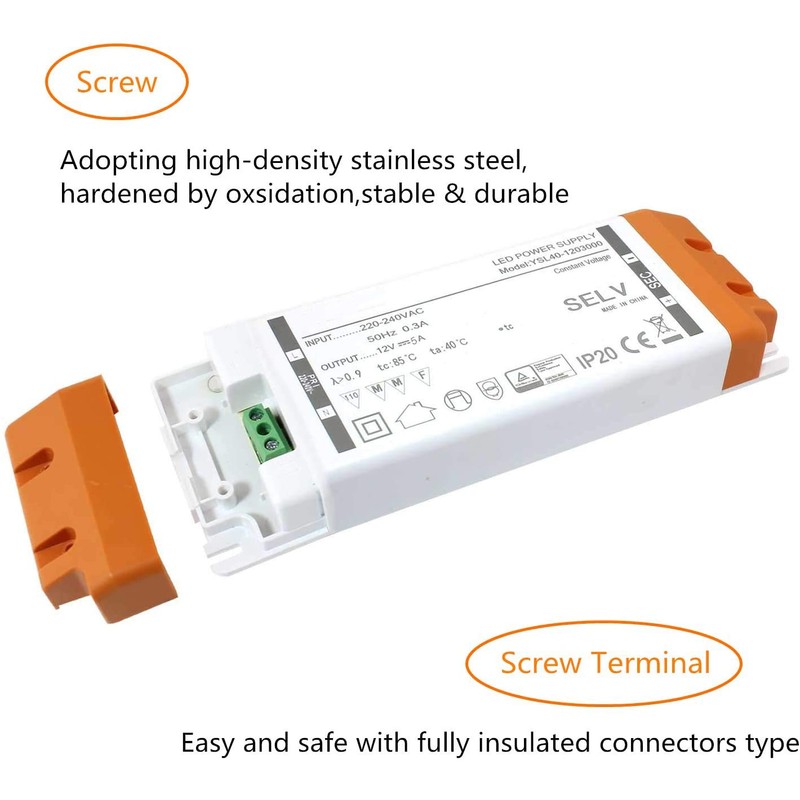 LED Transformer 12 V 60 W 5 A Power Supply,