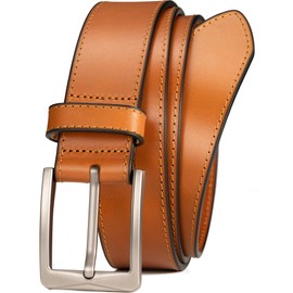 WOLFANT Men's 35mm Dress Casual Belt,100% Italian Full Grain Real Solid Leather