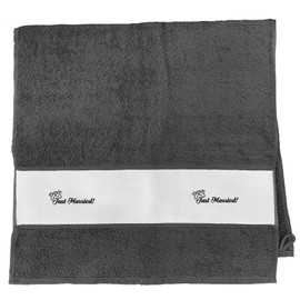 Huuraa Towel Just Married Doves Gift 50 x 100 cm Graphite Cotton Just Married Present