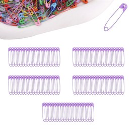 30mm Safety Pins, Craft Safety Pins, Metal Safety Pins for DIY Craft Clothes Sewing, Purple, 150Pcs