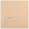 Turquoise Mermaid Tail Necklace Boho Layered Fish Tail Pendant Necklace