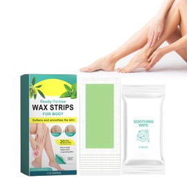 Wax Strips For Body Hair Removal, Hair Removal Paper, Hair Removal Wax Strips For Hair Removal, Removal Epilation Wax Strips For Any Type of Depilation (Mint)