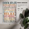 Lantern Press 36x54 Inch Giclee Print, Cabin Rules, Rustic Typography