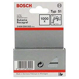 Bosch 2609200202 Fine Wire Staple, Silver, 10 x 10 mm, Set of 1000 Piece