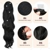 YUMOREAL Drawstring Ponytail Extensions Synthetic Heat Resistant 26inch Long Fluffy